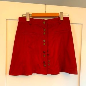 Dark orange mini skirt